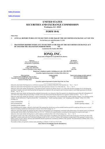 Miniature IonQ 10-K Rapport annuel 2021