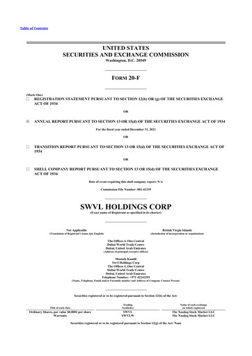 Thumbnail Swvl Holdings 20-F Annual Report 2021