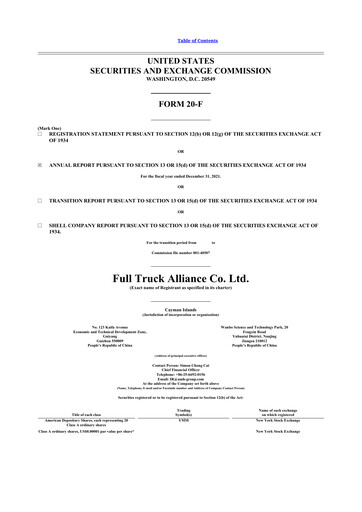 Thumbnail Full Truck Alliance 20-F Annual Report 2021