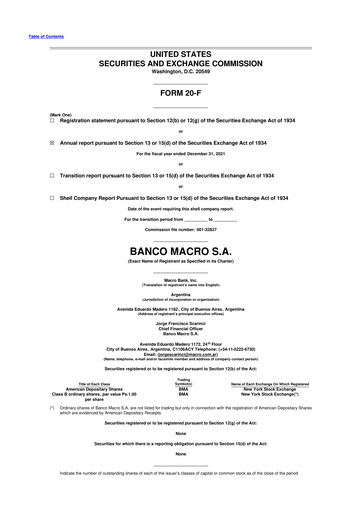 Thumbnail Banco Macro
 20-F Annual Report 2021