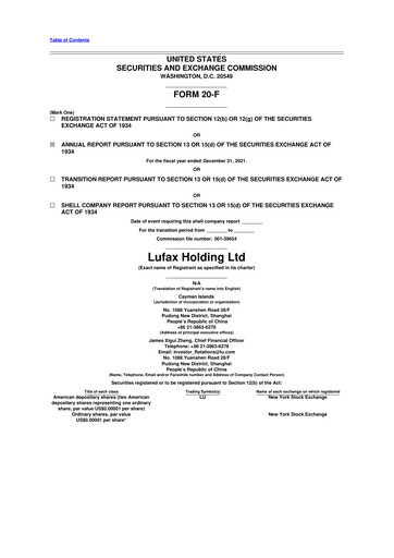 Thumbnail Lufax 20-F Annual Report 2021