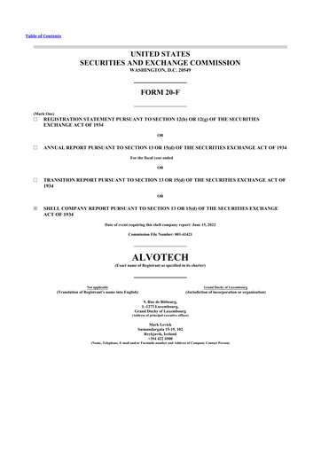 Miniature Alvotech 20-F Rapport annuel 