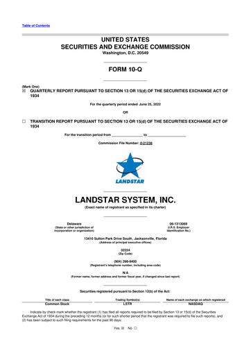 Thumbnail Landstar System
 10-Q Quarterly Report FY2022 