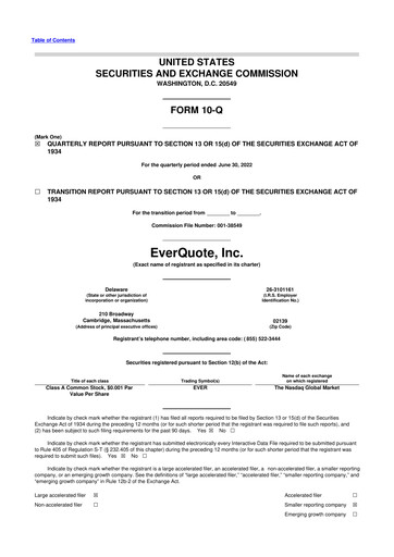 Thumbnail EverQuote 10-Q Quarterly Report FY2022 