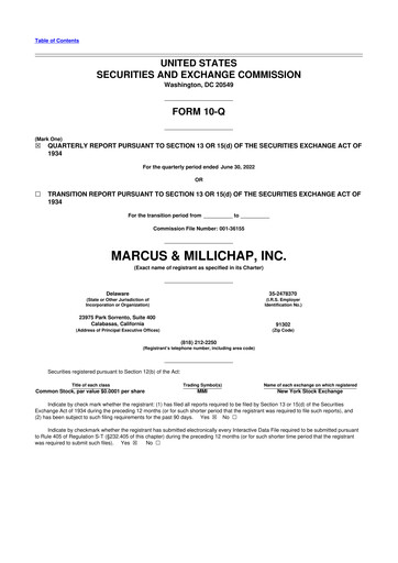 Miniature Marcus & Millichap 10-Q Rapport trimestriel 2022 