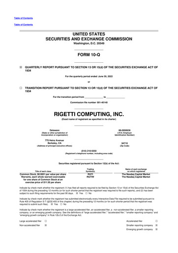 Thumbnail Rigetti Computing 10-Q Quarterly Report FY2022 