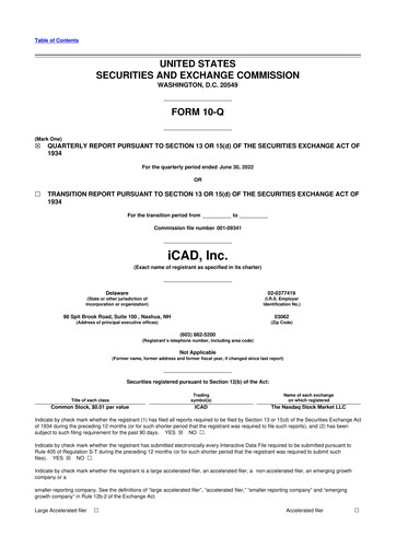 Thumbnail iCAD 10-Q Quarterly Report FY2022 
