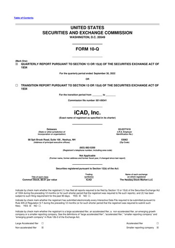 Thumbnail iCAD 10-Q Quarterly Report FY2022 