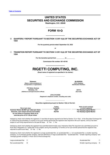 Thumbnail Rigetti Computing 10-Q Quarterly Report FY2022 