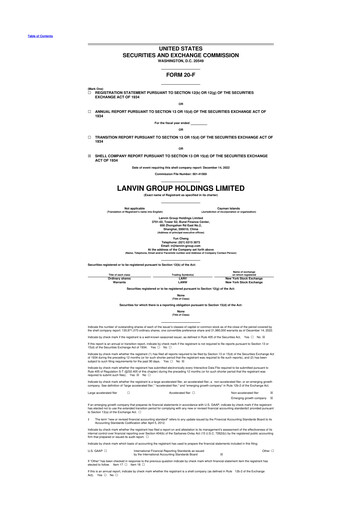 Vorschaubild Lanvin Group 20-F Jahresbericht 