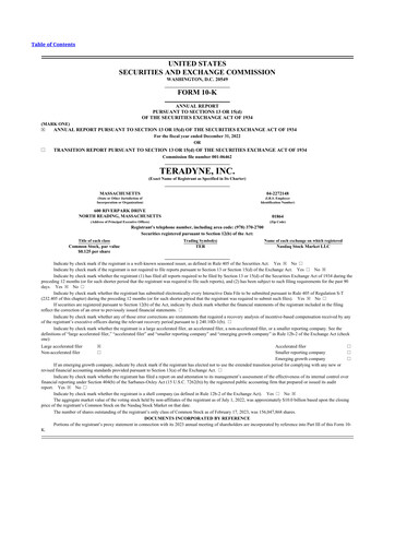 Thumbnail Teradyne 10-K Annual Report 2022