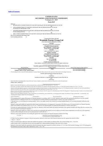 Vorschaubild Woodside Energy 20-F Jahresbericht 2022