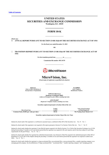 Thumbnail MicroVision 10-K Annual Report 2022