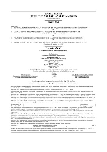 Miniature Immatics 20-F Rapport annuel 2022