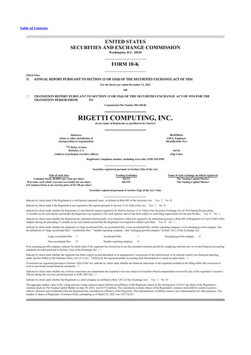 Thumbnail Rigetti Computing 10-K Annual Report 2022