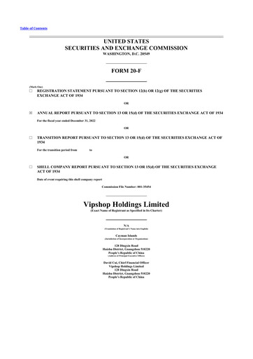 Thumbnail Vipshop
 20-F Annual Report 2022