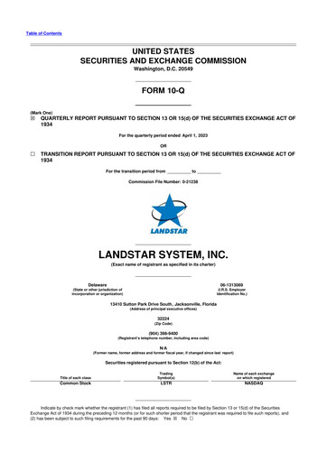 Thumbnail Landstar System
 10-Q Quarterly Report FY2023 