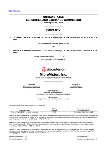 Thumbnail MicroVision 10-Q Quarterly Report FY2023 
