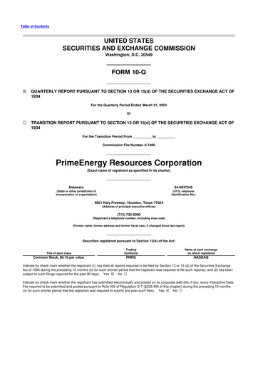 Thumbnail PrimeEnergy Resources 10-Q Quarterly Report FY2023 
