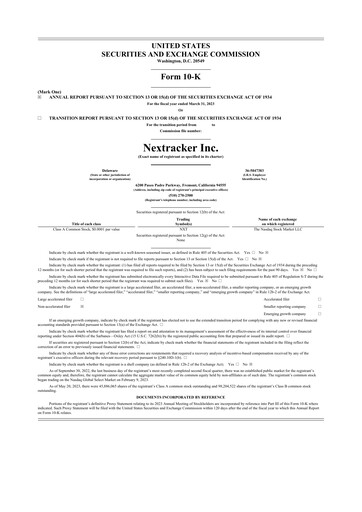 Thumbnail Nextracker 10-K Annual Report 2023