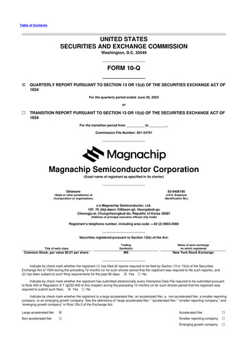 Vorschaubild Magnachip Semiconductor 10-Q Quartalsbericht 2023 