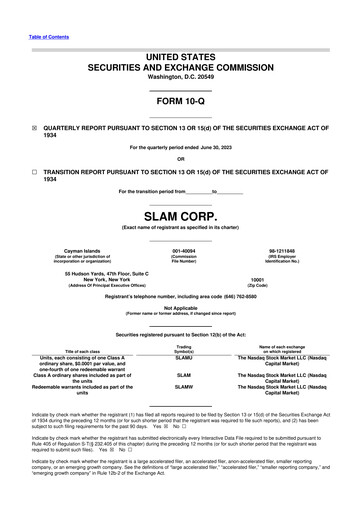 Thumbnail Slam Corp 10-Q Quarterly Report FY2023 