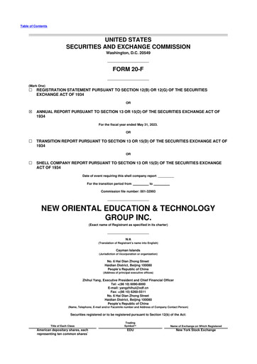 Vorschaubild New Oriental 20-F Jahresbericht 2023