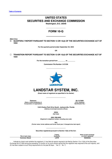 Thumbnail Landstar System
 10-Q Quarterly Report FY2023 
