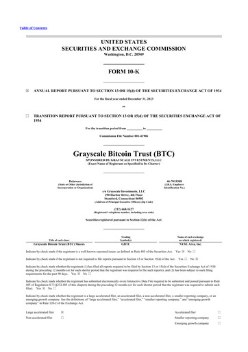 Thumbnail Grayscale Bitcoin Trust 10-K Annual Report 2023