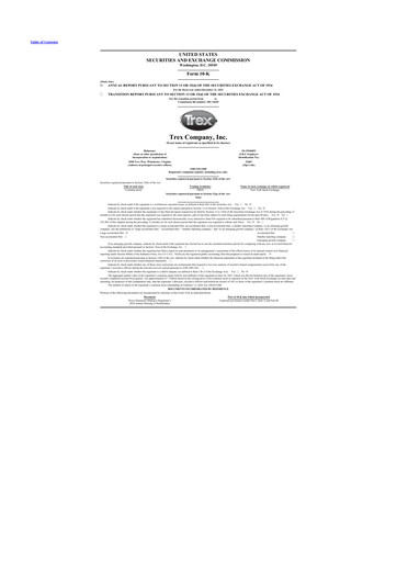 Thumbnail Trex 10-K Annual Report 2023