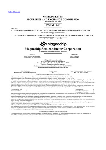 Thumbnail Magnachip Semiconductor 10-K Annual Report 2023