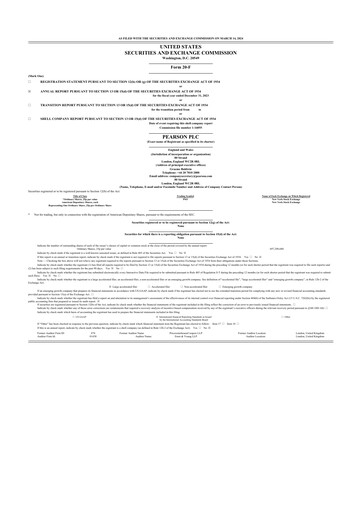 Miniature Pearson 20-F Rapport annuel 2023