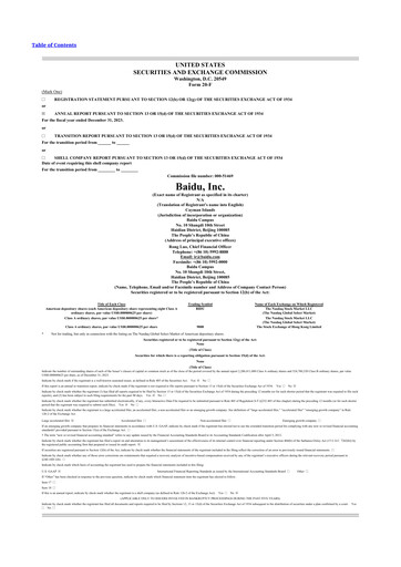 Miniature Baidu 20-F Rapport annuel 2023