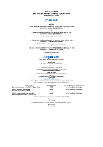 Thumbnail AEGON
 20-F Annual Report 2023