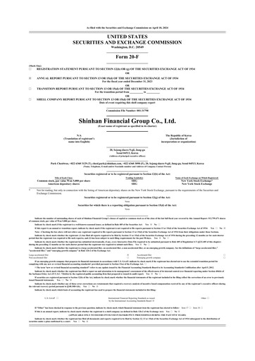 Thumbnail Shinhan Financial Group
 20-F Annual Report 2023