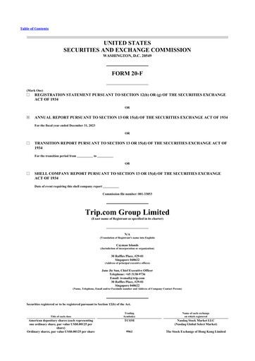 Thumbnail Trip.com 20-F Annual Report 2023