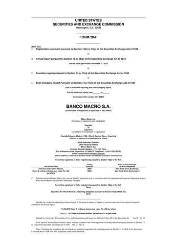 Thumbnail Banco Macro
 20-F Annual Report 2023