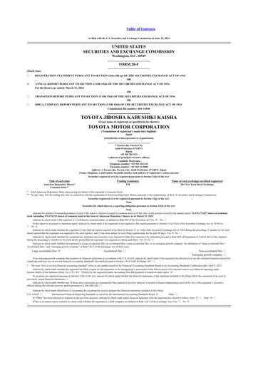 Thumbnail Toyota 20-F Annual Report 2024