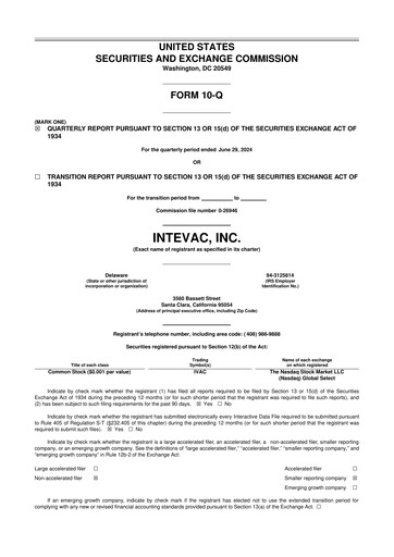 Thumbnail Intevac
 10-Q Quarterly Report FY2024 