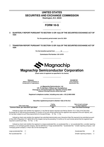 Vorschaubild Magnachip Semiconductor 10-Q Quartalsbericht 2024 