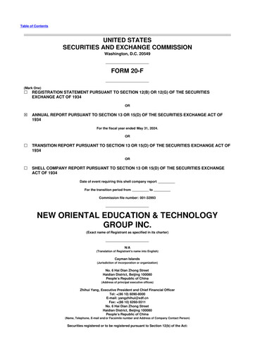 Vorschaubild New Oriental 20-F Jahresbericht 2024