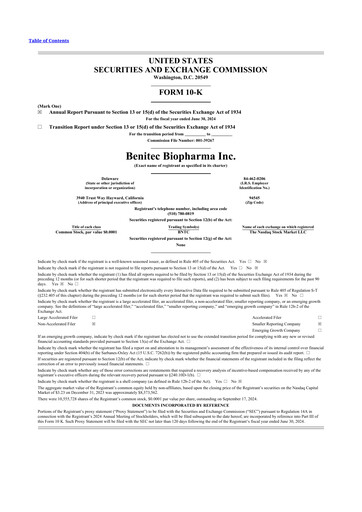 Thumbnail Benitec Biopharma
 10-K Annual Report 2024