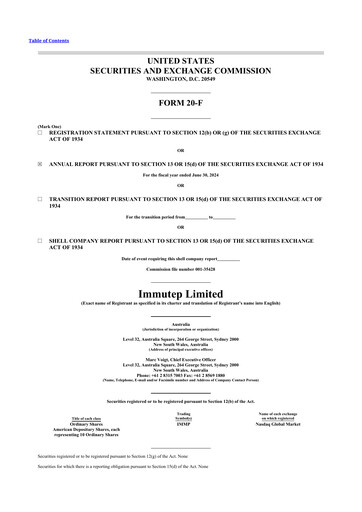 Thumbnail Immutep 20-F Annual Report 2024