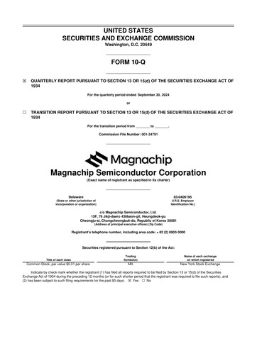 Vorschaubild Magnachip Semiconductor 10-Q Quartalsbericht 2024 