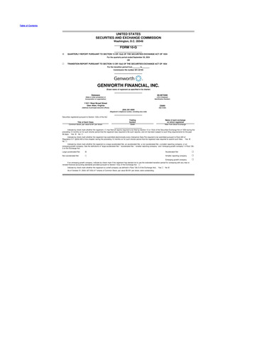 Miniature Genworth Financial
 10-Q Rapport trimestriel 2024 