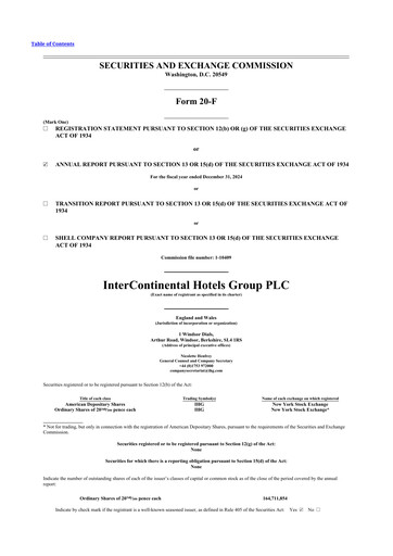 Thumbnail InterContinental Hotels Group
 20-F Annual Report 2024