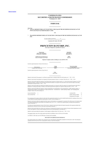 Thumbnail Princeton Bancorp 10-K Annual Report 2024