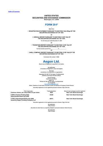 Thumbnail AEGON
 20-F Annual Report 2024