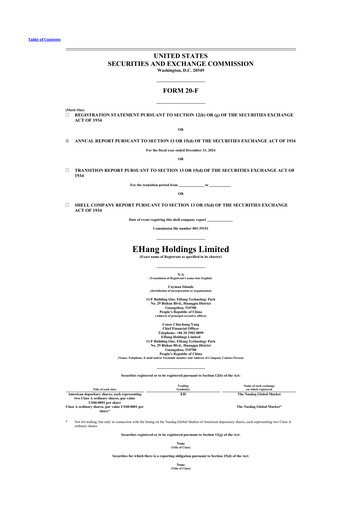 Thumbnail EHang Holdings 20-F Annual Report 2024