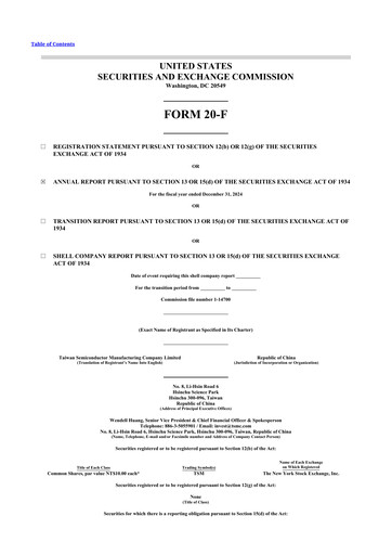 Thumbnail TSMC 20-F Annual Report 2024